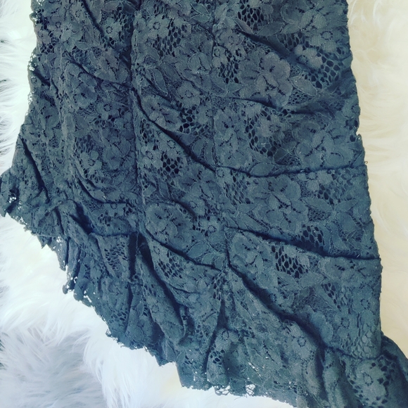 BB DOKOTA Layered Lace Little Black Cocktale Dress STRAPLESS must have *8* 🖤🖤 - Picture 6 of 8